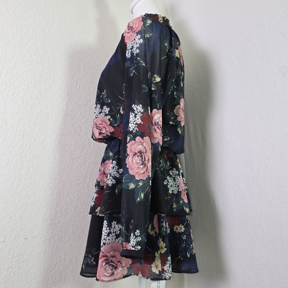Yumi Kim Falling in Love Floral Mini Dress – Black Pink Navy M - Picture 4 of 16
